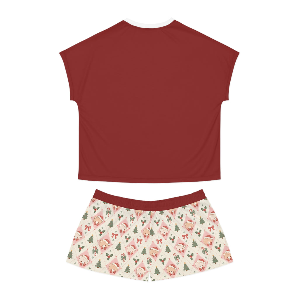 Cute Kawaii Christmas Tree Pile Pajama Set