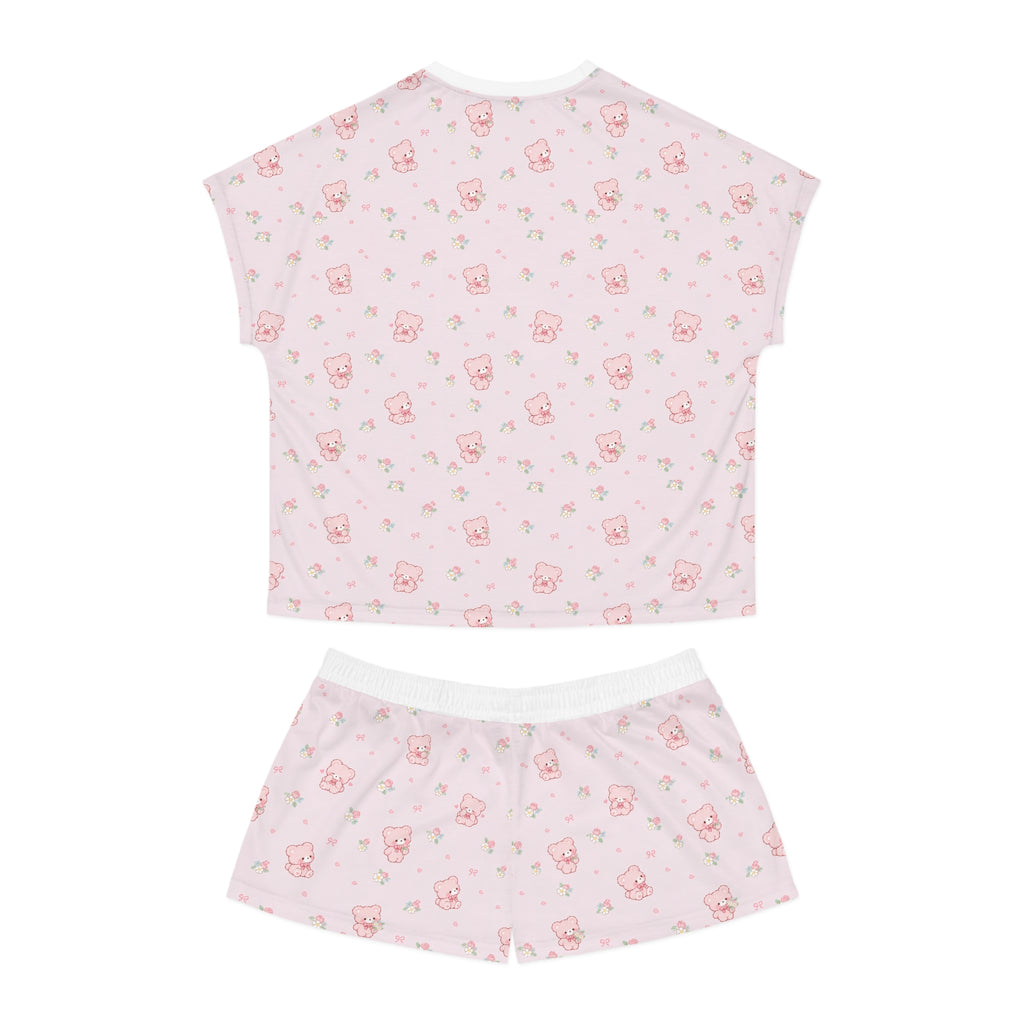 Kawaii Bears with Parasol Pajama Set | Women's Shorts Set