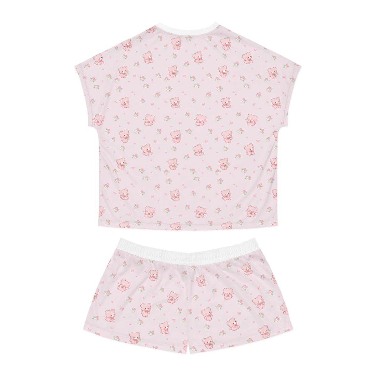 Kawaii Bears with Parasol Pajama Set | Women's Shorts Set